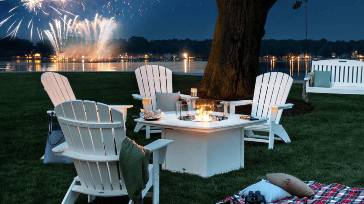 American-made Adirondack chairs, dining sets and porch swings on sale for Fourth of July  at george magazine